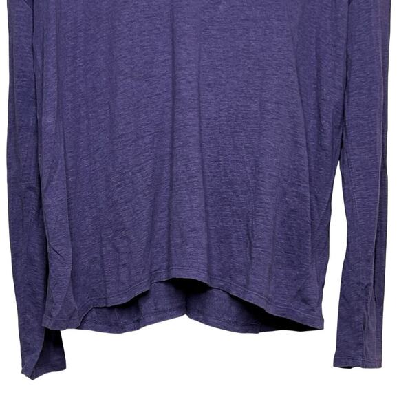 Eileen Fisher Purple 100% Linen Shirt Size S Long Sleeves - Picture 3 of 8